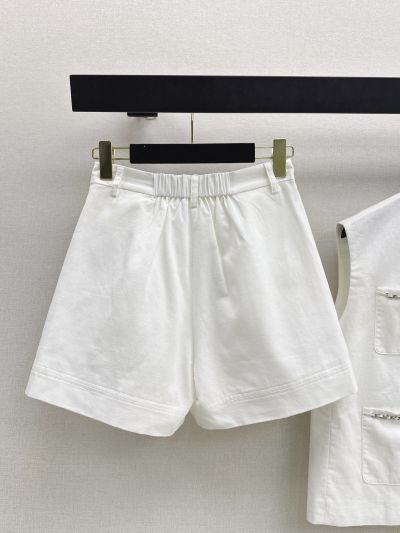 Chanel Linen Short Sleeve Set in White