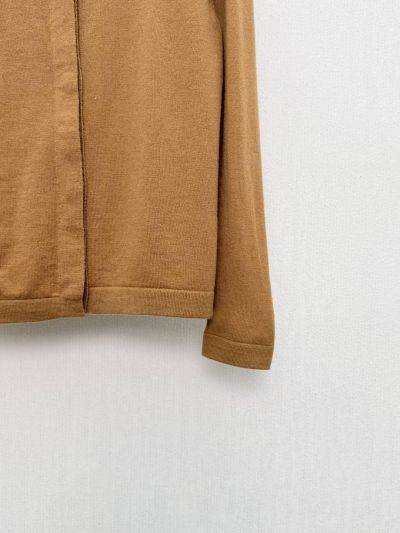 Chanel Long Sleeve Embroidered Cardigan in Beige and Brown