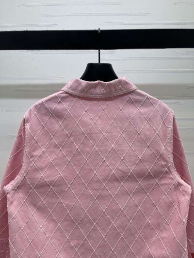 Chanel Long Sleeve Plaid Pants in Pink