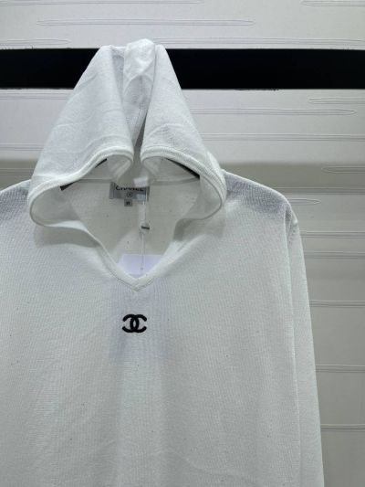 Chanel Long Sleeve Silk Top in White