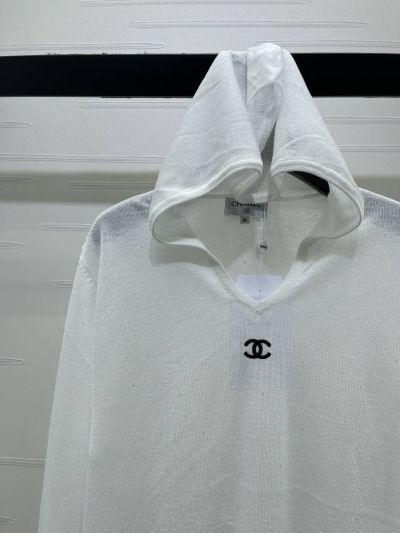 Chanel Long Sleeve Silk Top in White