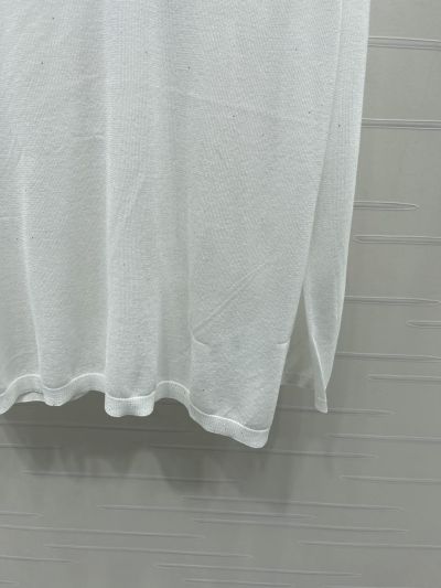 Chanel Long Sleeve Silk Top in White