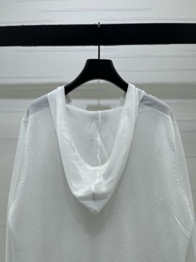 Chanel Long Sleeve Silk Top in White