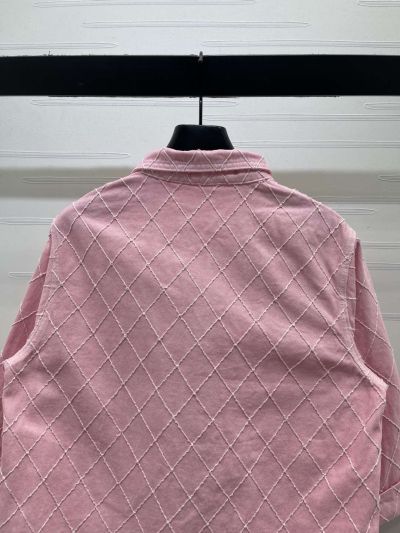 Chanel Plaid Denim Shirt in Pink