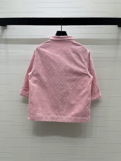 Chanel Plaid Denim Shirt in Pink
