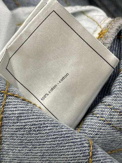 Chanel Plaid Denim Skirt in Light Blue