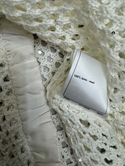 Chanel Short Sleeve Embroidered Blouse in White