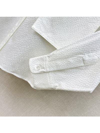 Chanel Silk Long Sleeve Shirt in White