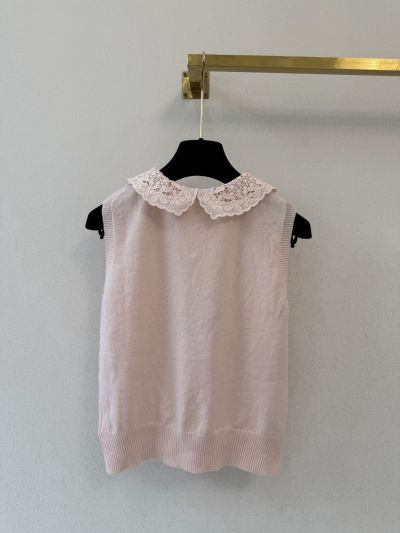 Chanel Sleeveless Lace Set in Pink