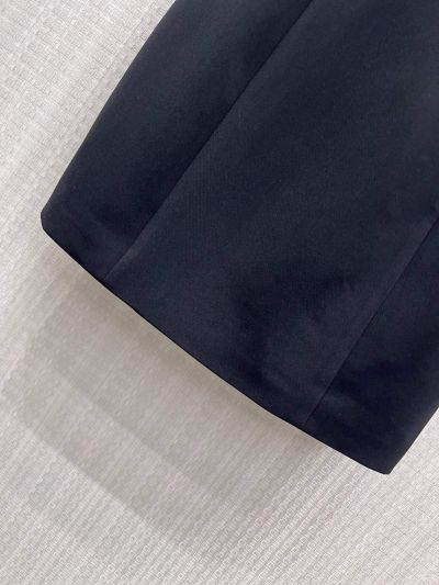Chanel Square Neck Bow Dress in Black