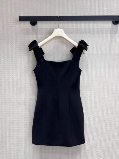 Chanel Square Neck Bow Top in Black and White