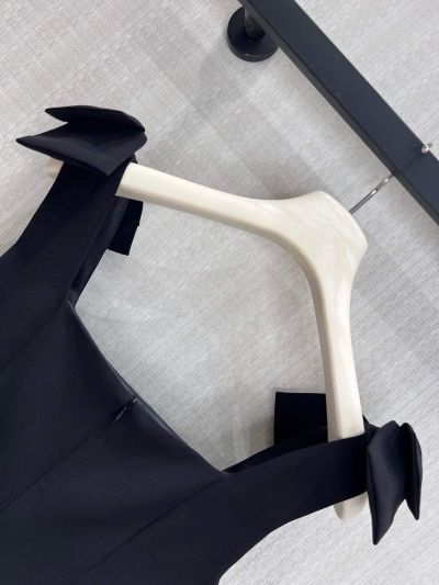 Chanel Square Neck Bow Top in Black and White