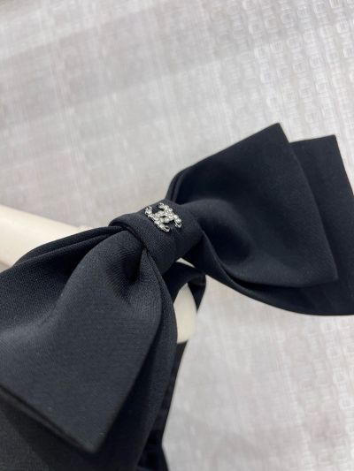Chanel Square Neck Bow Top in Black and White