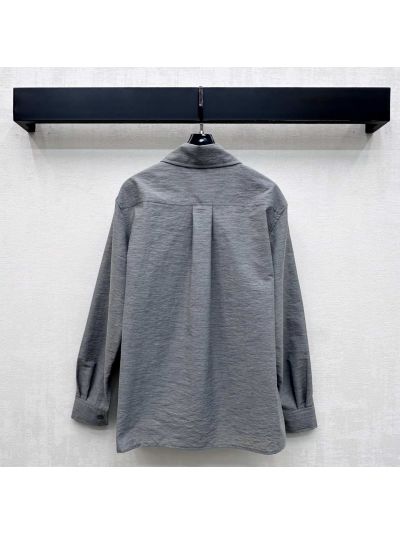 Chanel Turn-Down Collar Long Sleeve Shirt