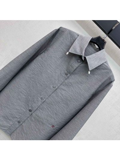 Chanel Turn-Down Collar Long Sleeve Shirt