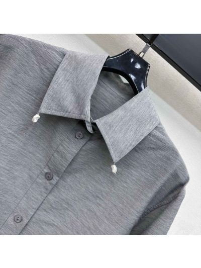 Chanel Turn-Down Collar Long Sleeve Shirt