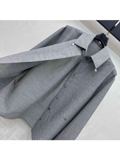 Chanel Turn-Down Collar Long Sleeve Shirt