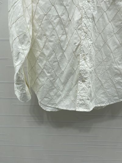 Chanel Turn-Down Collar Long Sleeve Shirt in White