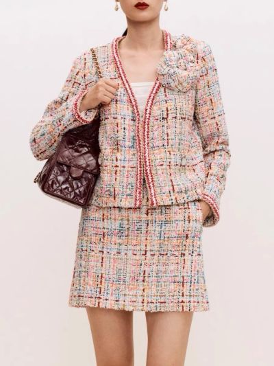 Chanel Tweed Beaded Jacket in Multicolor