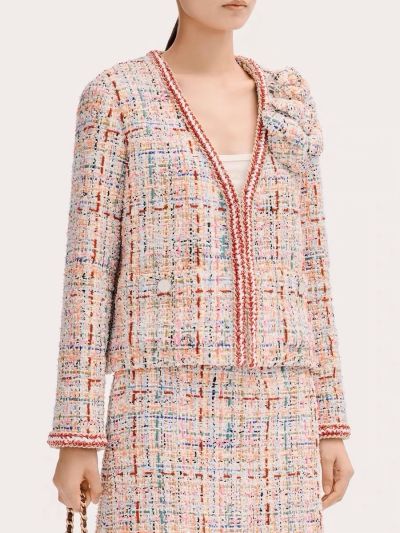Chanel Tweed Beaded Jacket in Multicolor