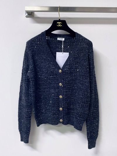 Chanel V-Neck Long Sleeve Cardigan