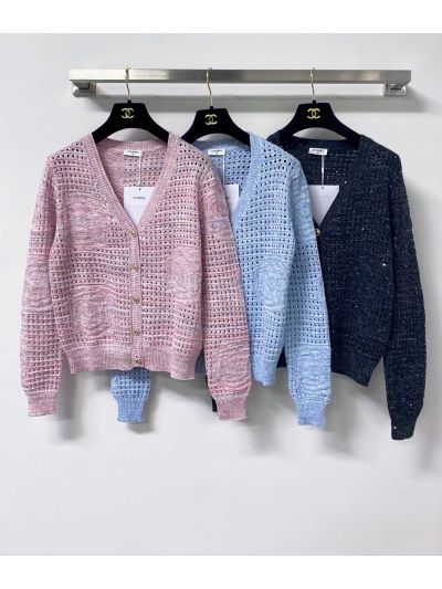 Chanel V-Neck Long Sleeve Cardigan