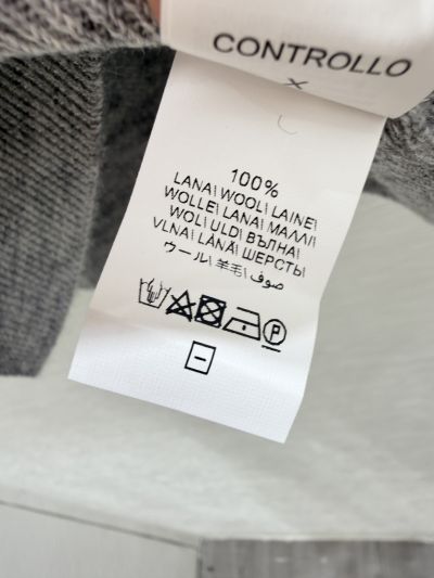 Chanel V-Neck Openwork Knit Top in Grey
