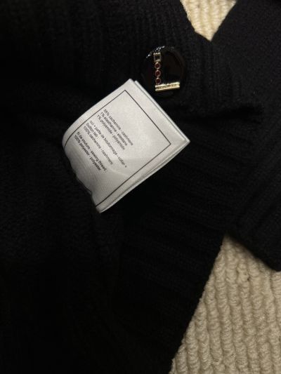 Chanel Wool Blend Button-Front Cardigan in Black