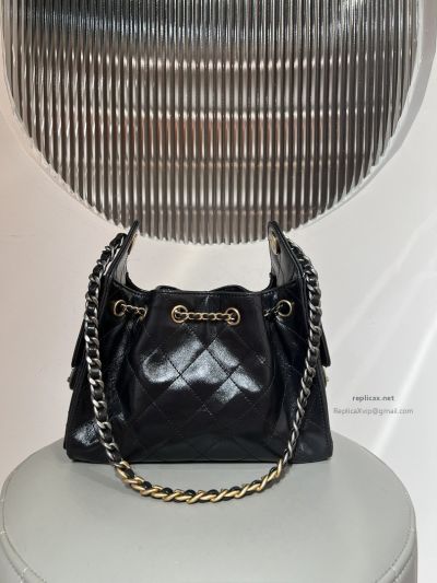 Chanel 25bag Mini Black Oil-Waxed Leather