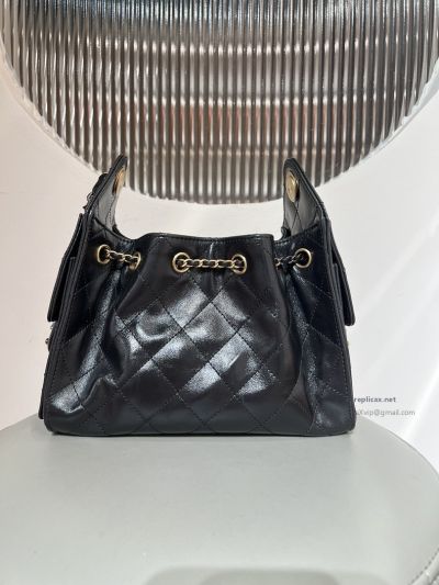Chanel 25bag Mini Black Oil-Waxed Leather
