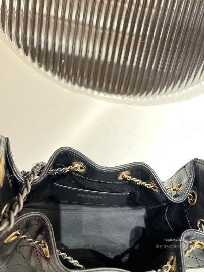 Chanel 25bag Mini Black Oil-Waxed Leather