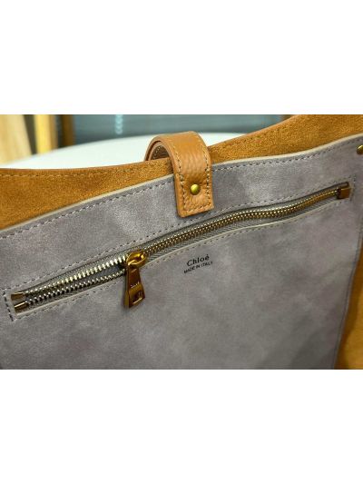 Chloe Marcie Leather Hobo Shoulder Bag Brown - Detail view 9