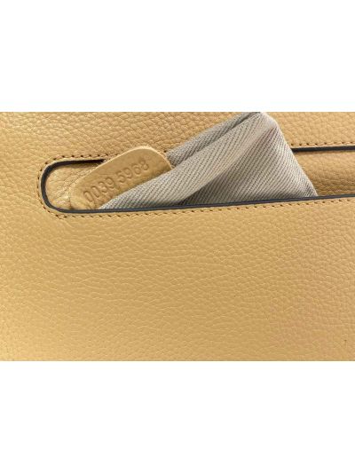 Chloe Marcie Medium Saddle Shoulder Crossbody Bag Beige Grained Calfskin - Detail view 9
