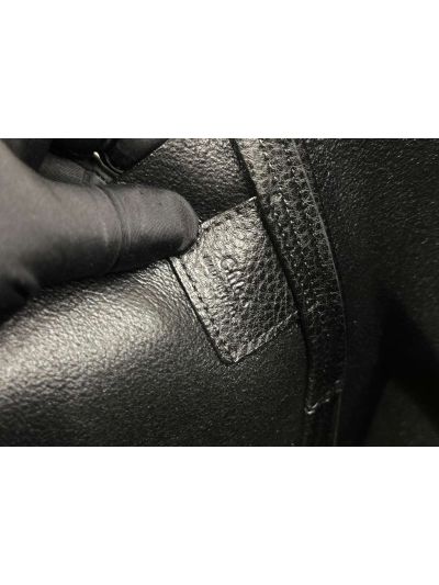 Chloe Medium Spin Tote Bag Black Grained Calfskin Leather - Detail view 9