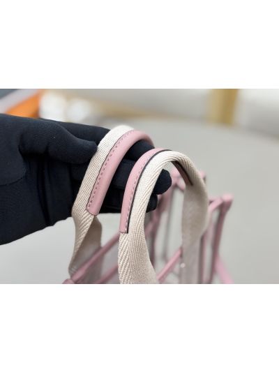 Chloe Mini Woody Jelly Tote Shoulder Crossbody Bag Pink - Detail view 7