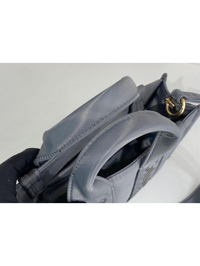 Chloe Mini Woody Nylon Top Handle Shoulder Bag Grey - Detail view 4