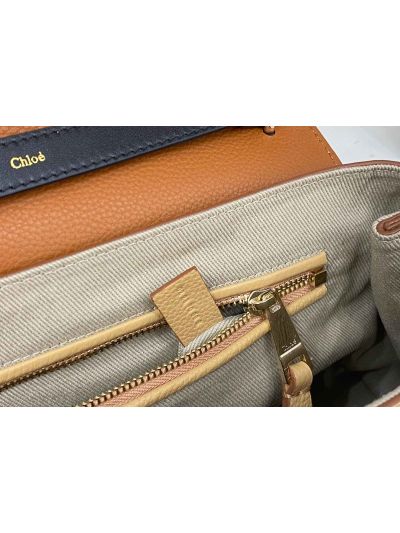 Chloe Penelope Large Beige Soft Leather Flap Shoulder Crossbody Bag - Detail view 9