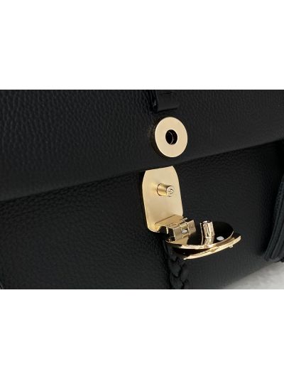 Chloe Penelope Large Black Soft Leather Flap Shoulder Crossbody Bag - Detail view 4