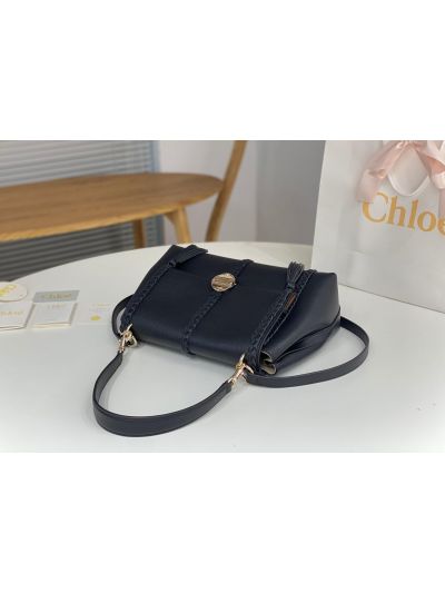 Chloe Penelope Large Black Soft Leather Flap Shoulder Crossbody Bag - Detail view 5