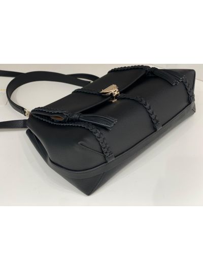 Chloe Penelope Large Black Soft Leather Flap Shoulder Crossbody Bag - Detail view 6