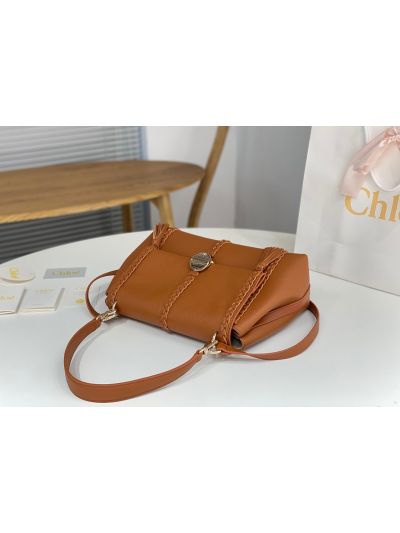 Chloe Penelope Large Brown Soft Leather Flap Shoulder Crossbody Bag - Detail view 4