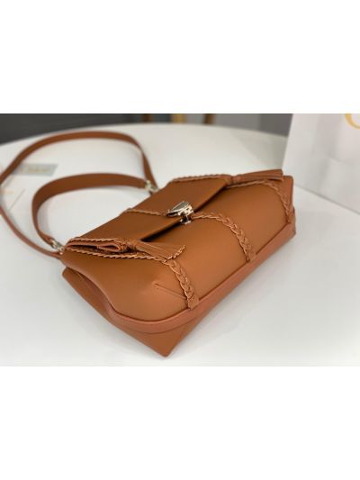 Chloe Penelope Large Brown Soft Leather Flap Shoulder Crossbody Bag - Detail view 5