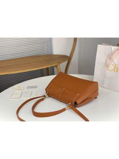 Chloe Penelope Large Brown Soft Leather Flap Shoulder Crossbody Bag - Detail view 6