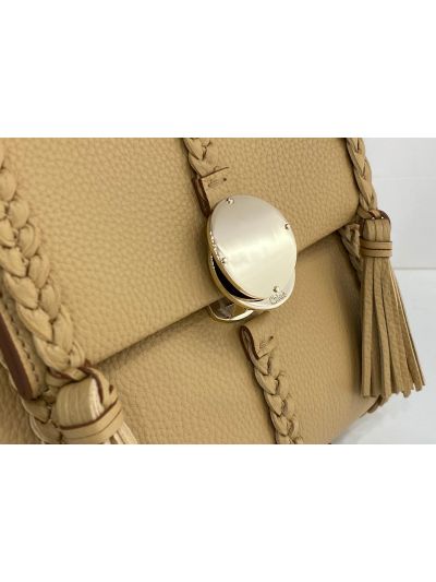 Chloe Penelope Medium Beige Soft Leather Flap Shoulder Crossbody Bag - Detail view 2