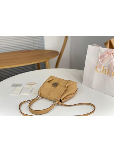 Chloe Penelope Medium Beige Soft Leather Flap Shoulder Crossbody Bag - Detail view 5
