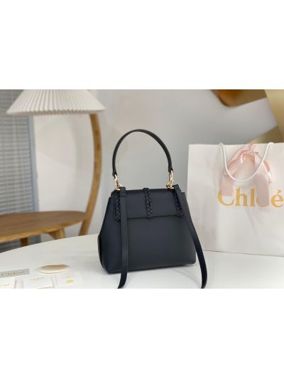 Chloe Penelope Medium Black Soft Leather Flap Shoulder Crossbody Bag - Detail view 8