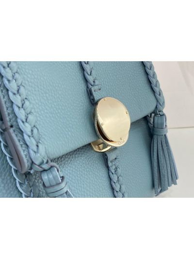 Chloe Penelope Medium Blue Soft Leather Flap Shoulder Crossbody Bag - Detail view 2