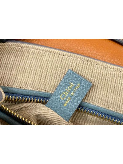 Chloe Penelope Medium Blue Soft Leather Flap Shoulder Crossbody Bag - Detail view 9