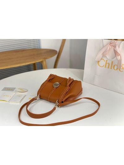 Chloe Penelope Medium Brown Soft Leather Flap Shoulder Crossbody Bag - Detail view 4