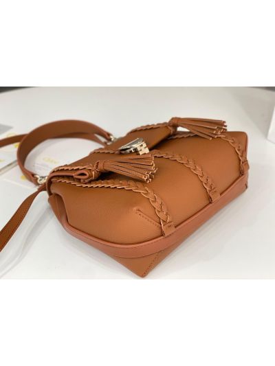 Chloe Penelope Medium Brown Soft Leather Flap Shoulder Crossbody Bag - Detail view 6
